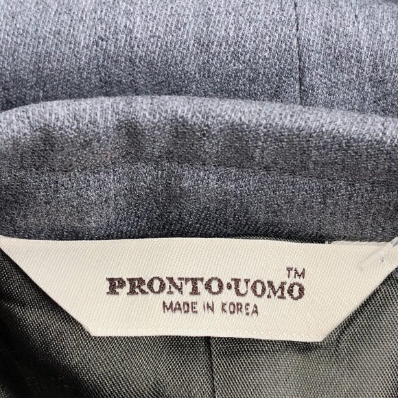 Pronto Uomo Gray 100% Wool Blazer | Classic Style - Picture 5 of 7